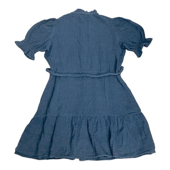 New Gap Crinkle Gauze Denim Mini Dress Size Small - Picture 3 of 5